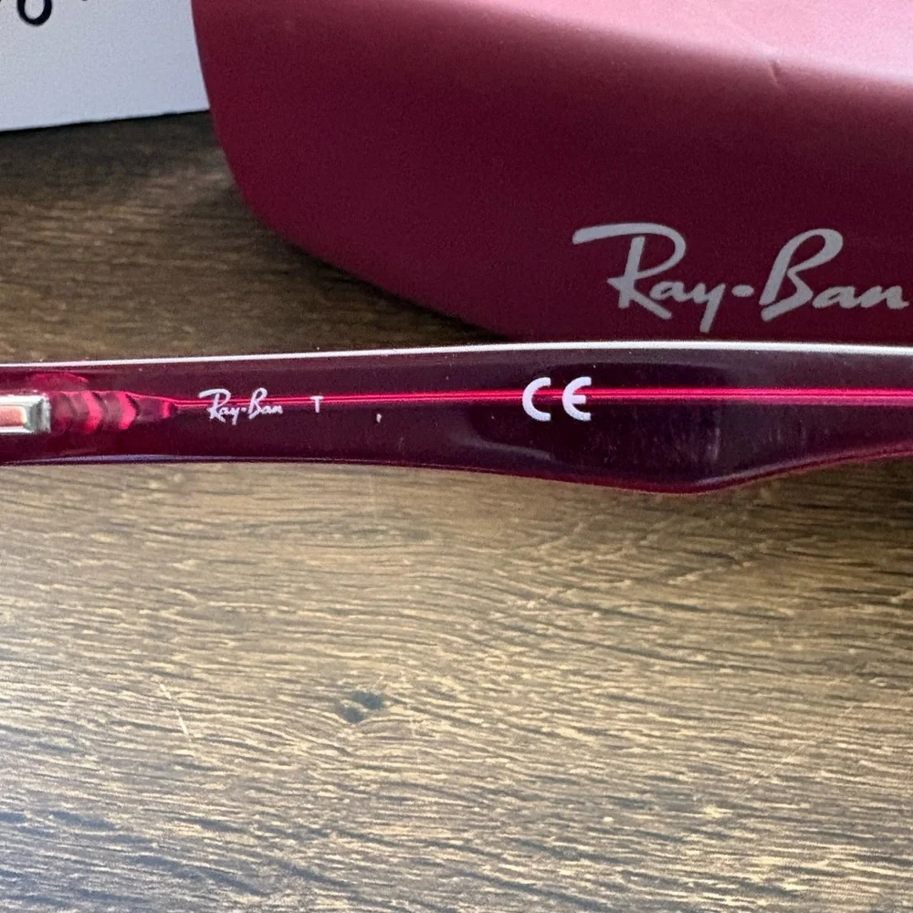 Ray-Ban Burgundy and Black Kids Glasses